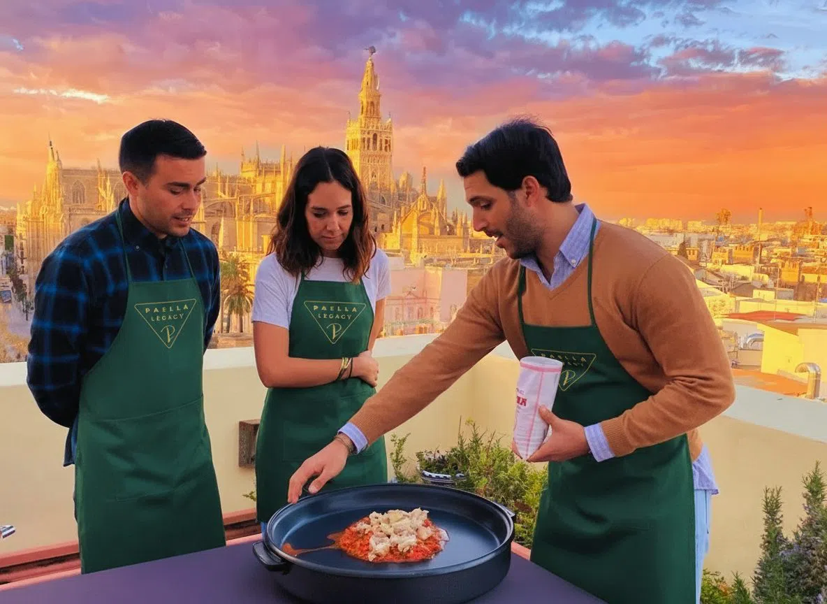 Paella Legacy — Rooftop Paella Class under the Giralda, Seville